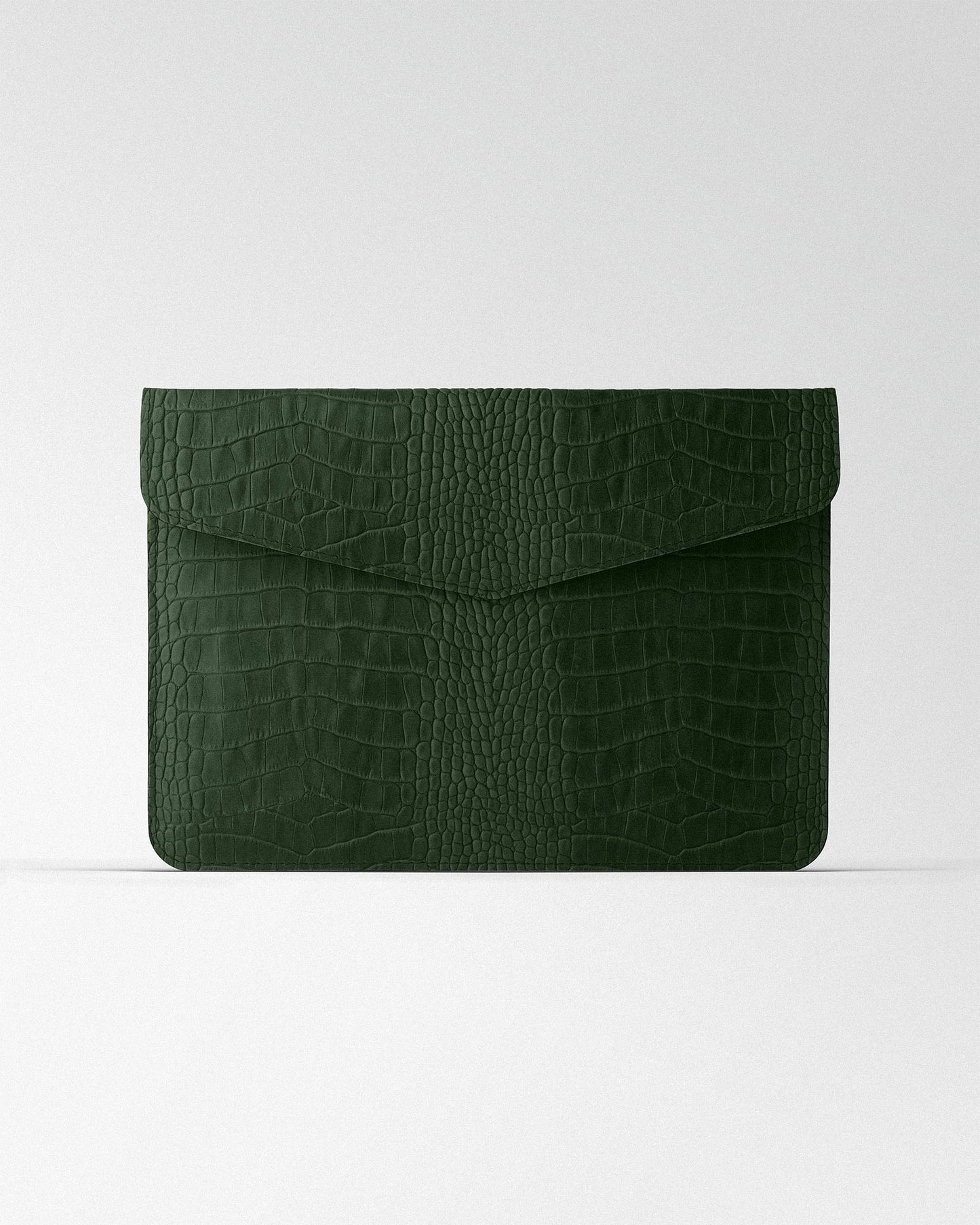 Чохол Magnetic Envelope  із зеленого тиснення під крокодила для MacBook