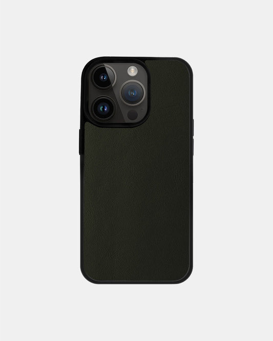 Чохол із зеленої телячої шкіри для iPhone 14 Pro