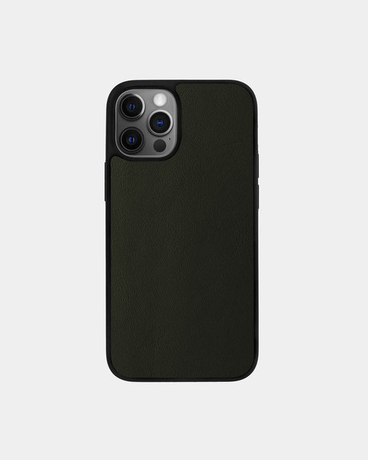 Чохол із зеленої телячої шкіри  для iPhone 12 Pro