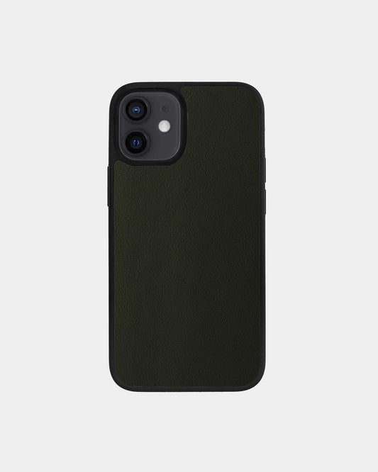 Чохол із зеленої телячої шкіри  для iPhone 12