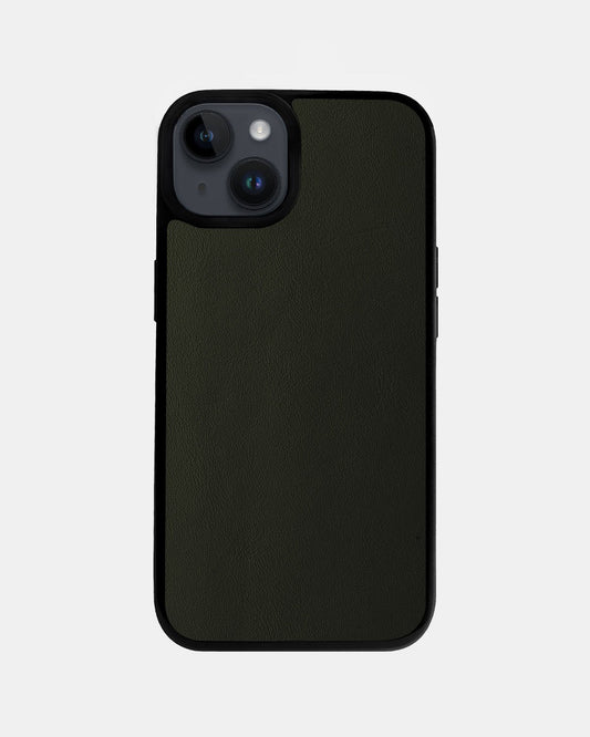 Чохол із зеленої телячої шкіри для iPhone 14 Plus