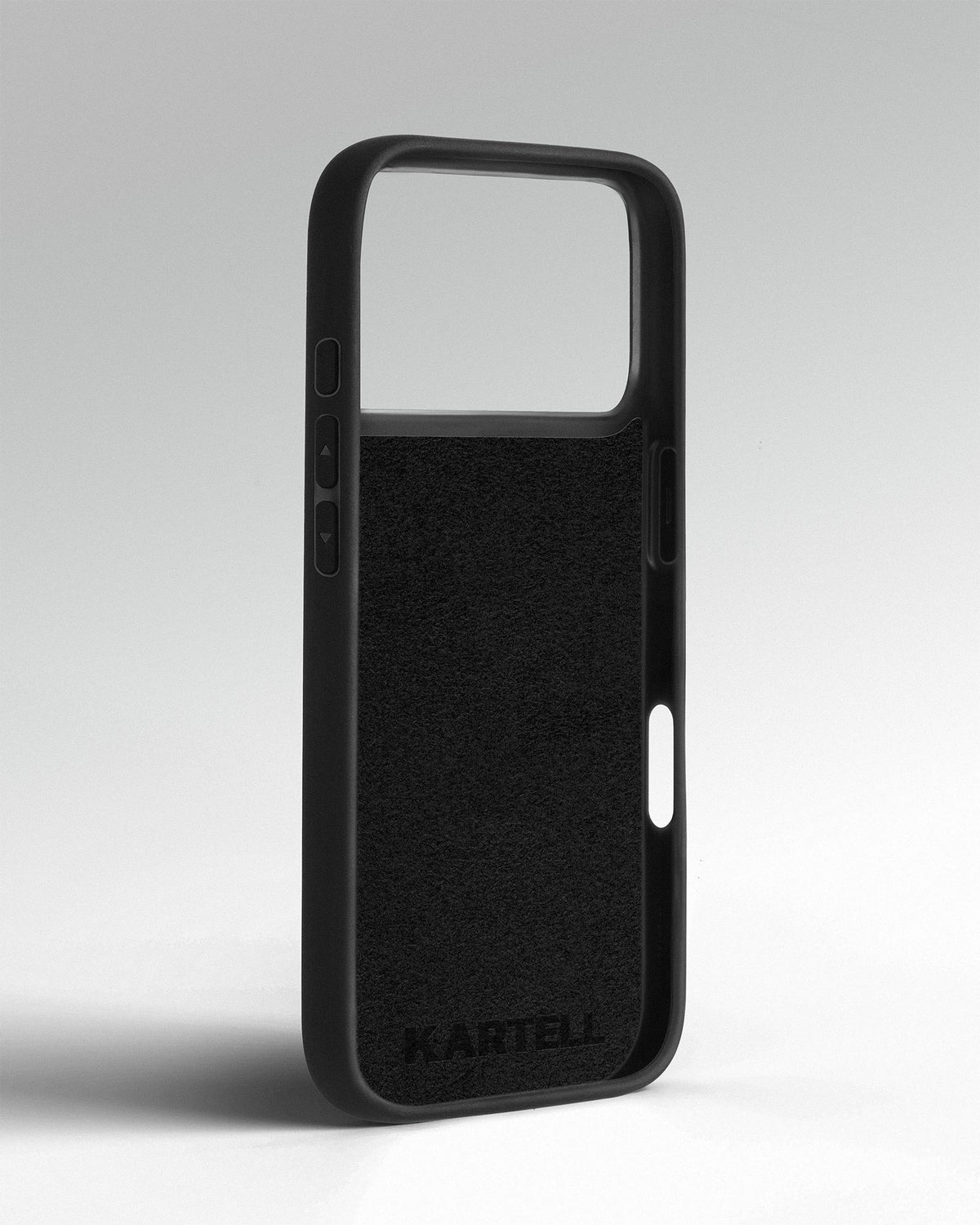 Внутрішня сторона чохла KARTELL для iPhone 17 Pro Max — підкладка з алькантари
