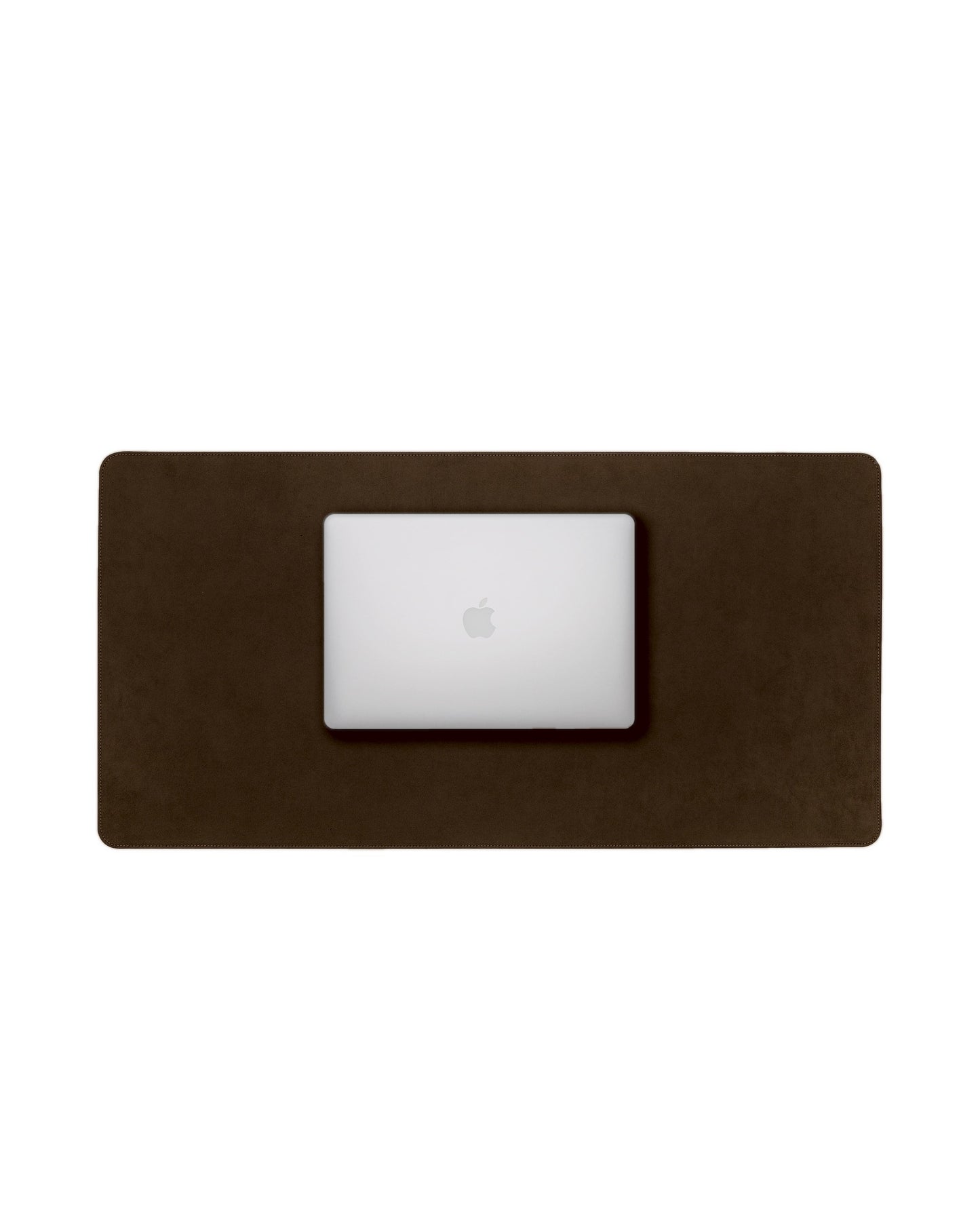 Desk mat made of blue alcantara