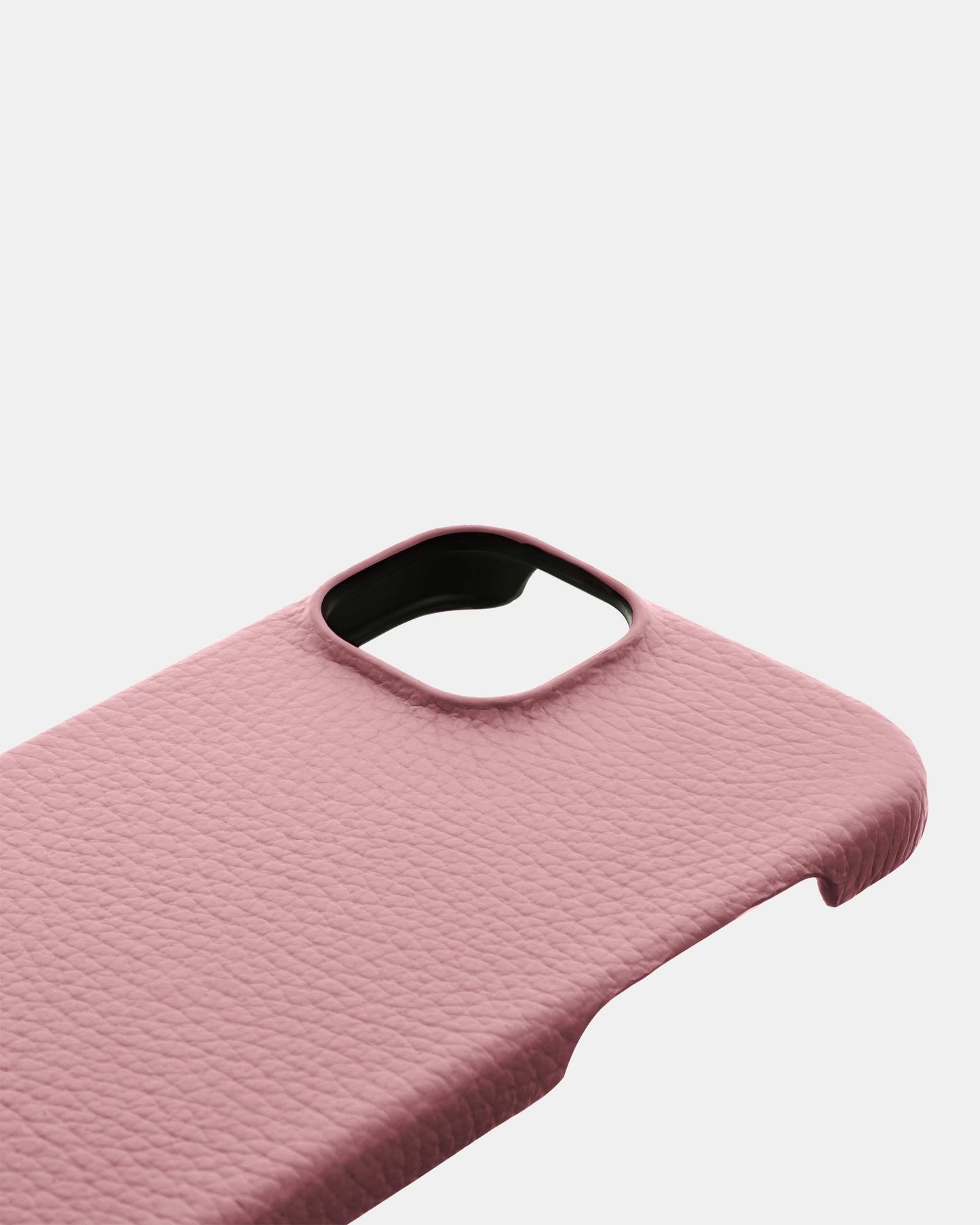 Рожевий шкіряний чохол для iPhone 15