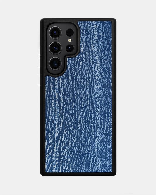 Чохол із синьої шкіри акули для Samsung S23 Ultra