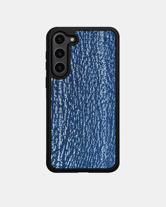 Чохол із синьої шкіри акули для Samsung S23