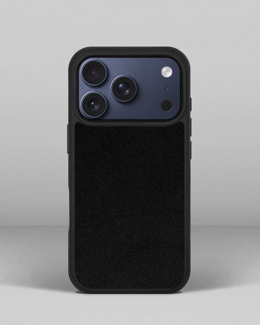 Case with black Alcantara insert for iPhone 17 Pro