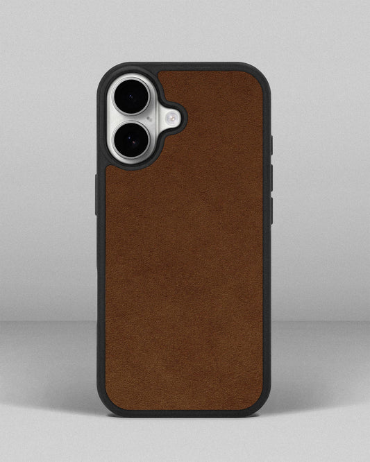 Case with red Alcantara insert for iPhone 17