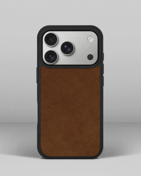 Case with red Alcantara insert for iPhone 17 Pro