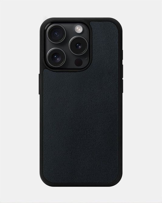 Чохол із темно-синьої телячої шкіри для iPhone 15 Pro Max
